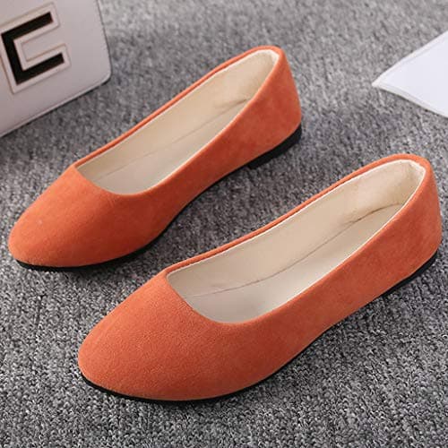 Generic Women's Ballet Flat Comfortable Walking Shoes, Orange, 5 UK — view 2