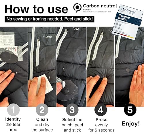 Self-adhesive Repair Patches for Jackets, Tents, Sleeping Bags, Graphite — view 4