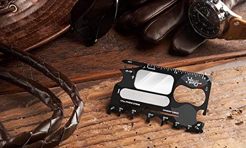 Wallet Ninja 2.0 (Advanced 20-in-1 Multitool, Now with Mirror + Nail File) (Black) — view 3