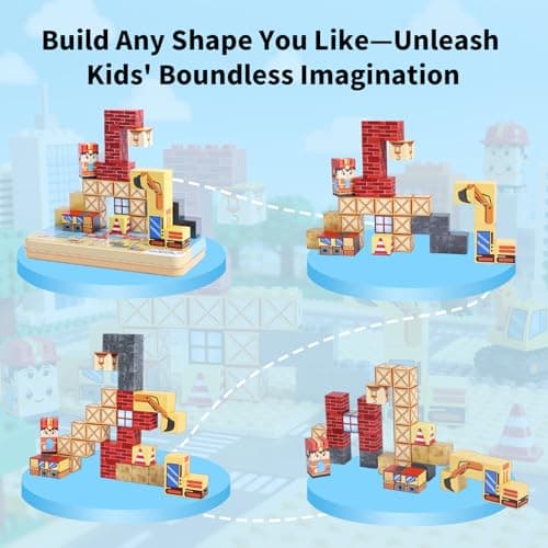 MEESHEEP Magnetic Blocks Travel Set for Kids Toddlers Travel Games Farm — view 5