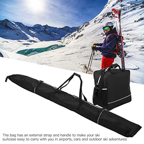 Snowboard Travel Bags,Adventure Gear Backpack,Ski and Snowboard Travel Bag Set,Nylon Snowboard Bag and Ski Boot Storage Bags Waterproof Carrying Travel Case Set — view 2