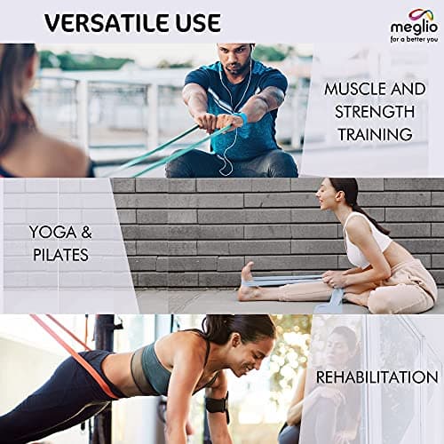 Meglio Resistance Band, 2m, Red, Latex Free, With Exercise Guide — view 3