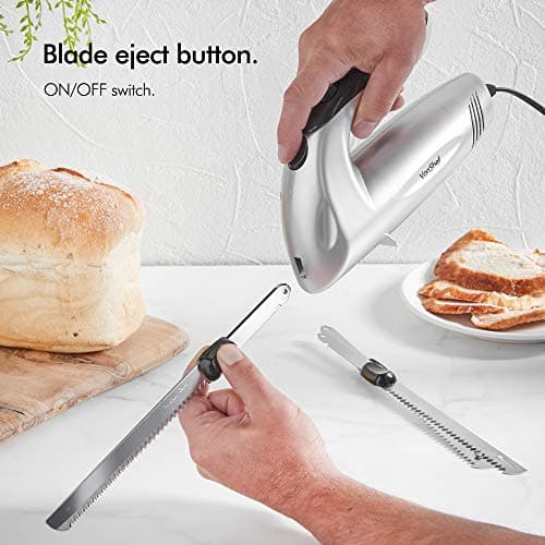 VonShef Electric Carving Knife With Two Serrated Blades For Multi-Purpose Use, Ergonomic Handle Plus Low Vibration & Noise For Your Comfort, Meat, Vegetable or Bread Knife — view 5