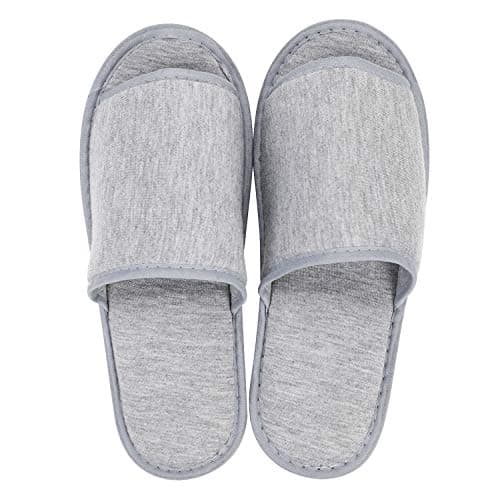 haozaikeji Foldable Outdoor Travel Slippers Non-disposable Closed Toes Sandals Cotton Slipper with Storage Bag Anti-skid for Hotel Spa Indoor House Room Guest Business Travel Trip Holiday Flying