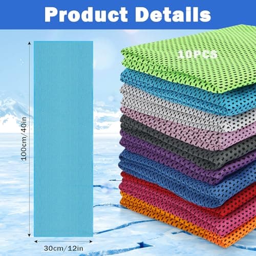 GOTRUST 10pcs Cooling Towels for Hot Weather, Ice Towel Cool Cold Towel Set — view 2