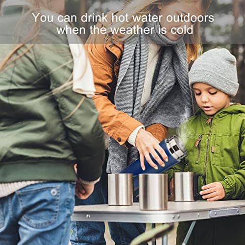 QiCheng&LYS 500ML Travel Mug, Flask with Temperature Display Vacuum Cup with Flask 304 Stainless Steel,Insulation Cup, Double Walled Vacuum for Heat and Cold Water (Blue) — view 6