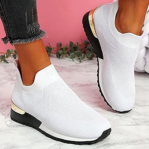 Womens Sneakers Non Slip Work Orthopedic Shoes Women Lightweight Fashion Breathable Tennis Trainers Athletic Shopping Travel Walking Shoes Arch Support Comfort Wide Fit Closed Toe Mesh — view 2