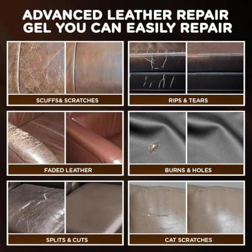 BUDOCI Leather Repair Kit, Black Leather Repair Cream Set for Car Seat, Steering Wheel, Sofa, Jacket, Purse, Belt, Shoes & Faux Leather | Fix Scratches, Cracks, Peeling & Restore Leather — view 5