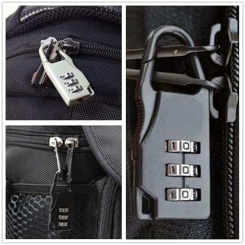Luggage Locks, [4 Pack] 3-Digit Security Suitcase Locks,Small Padlocks Luggage Locks Padlocks with Outdoor Travel Luggage Suitcase Baggage School Gym Lockers Laptop Bag — view 5