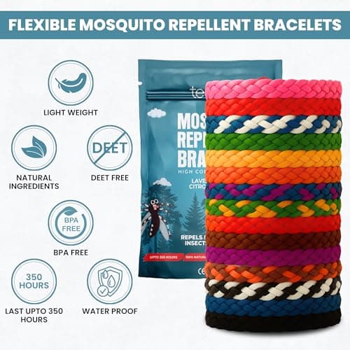 Mosquito Repellent Bracelet 15 Pack, Mosquito Bands 350 Hours Insect Repellent Protection, Deet-Free, Natural Insect Repellent Bracelet for Adults & Kids — view 4