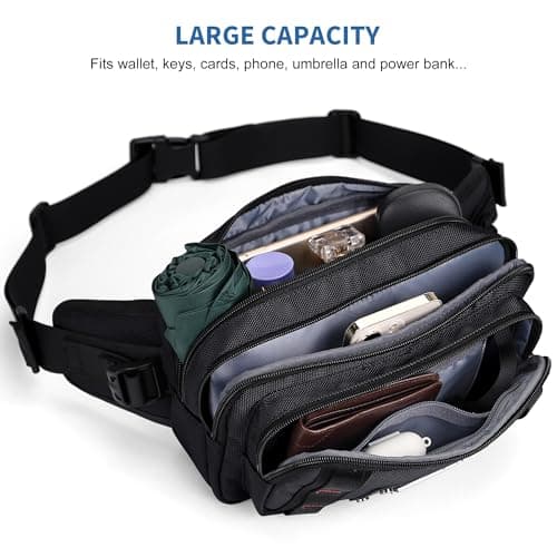 Witzman Fanny Pack for Men Waist Bag Casual Belt Bag — view 3