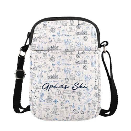 JTOUK Skiing Crossbody Bag Skiing Party Gift Winter Bachelorette Merch Skiing Social Club Gift (Ski CR EU)