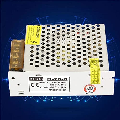 Switching Power Supply, 5V 5A 25W Constant Voltage LED Power Transformer with Overload Protection Universal Regulated DC Converter for LED Strip Lights Industrial Control — view 6