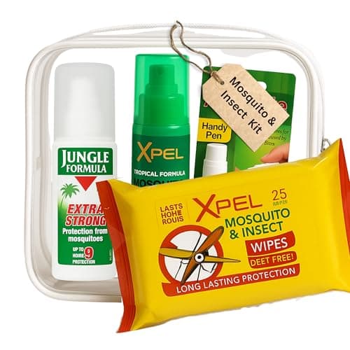 Mosquito Repellent Kit, 1 x XPELMosquito & Insect Repellent, 1x Jungle Formula Spray, 1x XPELMosquito Wipes 1x Bite Handy Pen 14ml | 4 Pack Travel kit, Quick Insect Bite Relief & Sting Swelling
