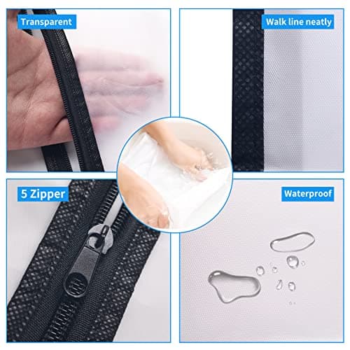 WAORZMK Garment Bags, 12 Pack 40 In Clear Plastic Suit Covers for Men Women — view 3