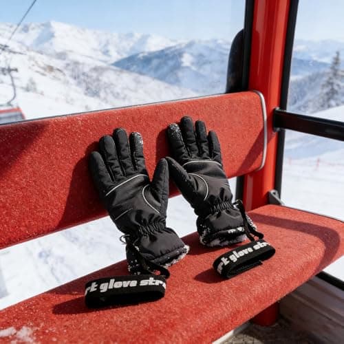 4pcs Ski Glove Leashes, Nylon Safety Straps for Winter Sports Gloves — view 3