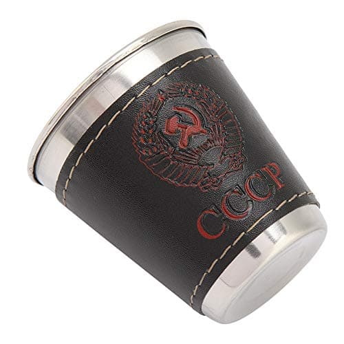 Fdit 4Pcs Stainless Steel Mini Wine Cups Portable Wine Glasses Travel Mugs with Leather Cover for Camping Picnic Outdoor — view 4