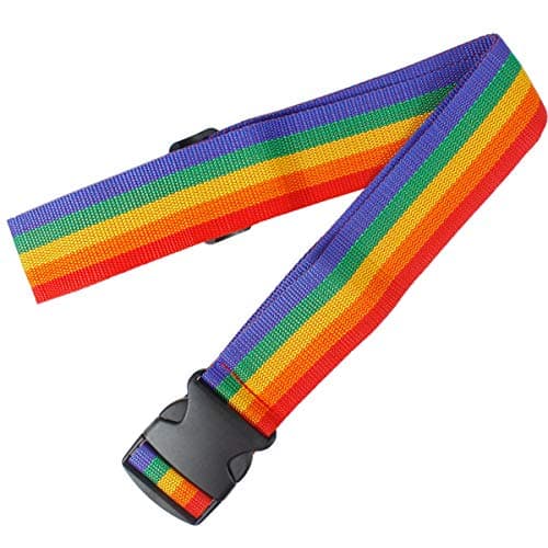 Heavy Duty Luggage Straps for Suitcases Packing Belts Travel Accessories Adjustable Bag Strap 2 Pack Rainbow — view 4