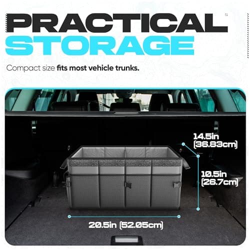 FORTEM Car Boot Organiser - Foldable Car Organiser & Storage for SUV Trucks — view 4