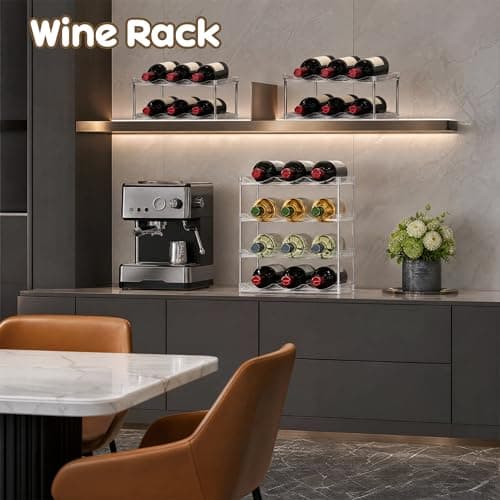 HENTPTD Stackable Water Bottle Organiser, Wine Bottle Holder for Cupboard — view 6