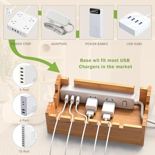 Pezin & Hulin Bamboo Charging Dock for Multi Devices, No Power Charger — view 6