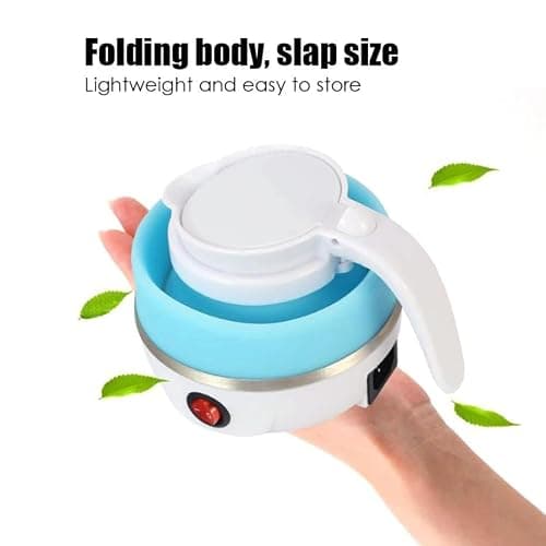 Mini Foldable Electric Kettle Collapsible Kettle Portable Suitable for Home Travel and Camping (Blue) — view 5