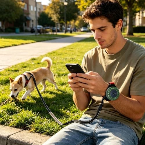 Dog Rope 13ft Extendable Wrist Strap Adjustable Retractable Cable — view 2