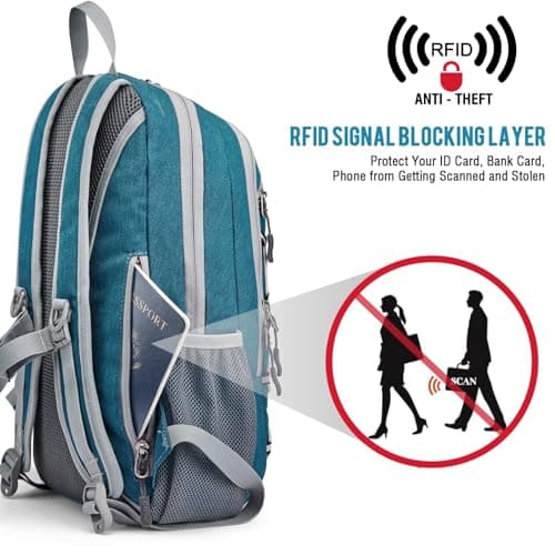 G4Free 12L Small Hiking Backpack RFID Mini Rucksack Compact Multipurpose Daypacks for Men Women Camping Walking Daytrip Travel — view 3
