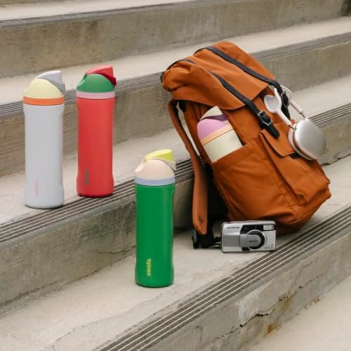 Owala FreeSip Insulated Stainless Steel Water Bottle, 710ml, Camo Cool — view 6