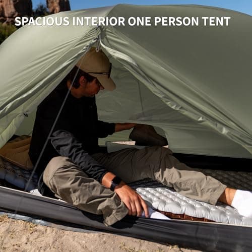 Naturehike Mongar Pro Ultralight Tents Windproof Waterproof Trekking Tent Portable 1 Person Tent 3-4 Season for Camping Hiking (Olive Green / 1 Person) — view 6