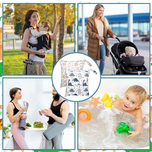 GSrenyu 2 Pcs Wet Bag for Swimming,Waterproof Baby Wetbag(Animal) — view 6