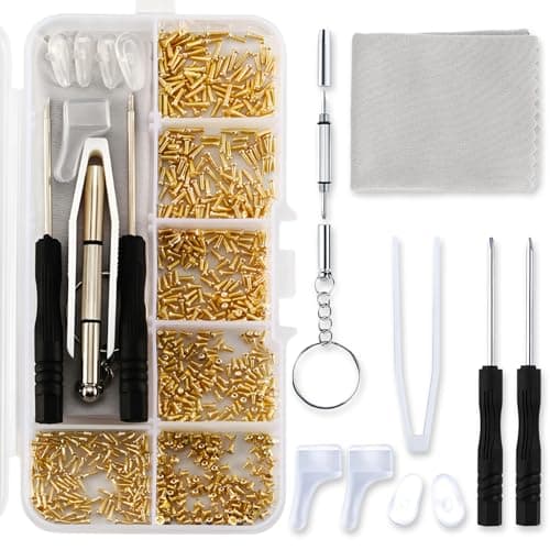 NICECONE Gold Eyeglass Repair Kit 150PCS - Glasses Repair Tool Set