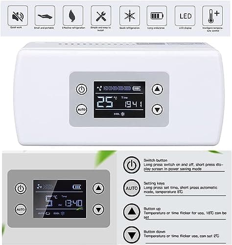 Portable Insulin Cooler for Travel - 2-8°C Refrigerator, Diabetes Travel Essentials, Large Capacity (3-5 Pens), 10H Battery, Car/Home Use, Silent & Lightweight (0.8kg) — view 2