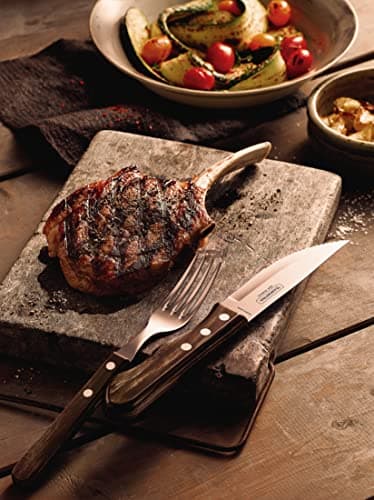 Tramontina 5” Jumbo Steak Knives, Sharp Knife with Wooden Handle, ‎Camping, Kitchen, Rustic, Dishwasher Safe (4 Pcs Knife Set) — view 2