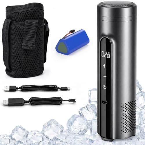 Electric Insulin Cooler Travel Case, Portable Medical Cooler with 0-18°C Dual Cooling & Heating Smart Temp Control, 9000mAh Large Battery, Aluminum Interior Hold 5 Insulin Pen & 24 Cartridge
