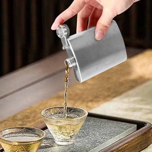 2 Pack 8oz Hip Flask with 2 Funnel, Stainless Steel Hip Flasks for Men Women, Portable Pocket Hip-Flask Alcohol for Climbing Camping Hiking Party Barbecue Bar Party — view 6