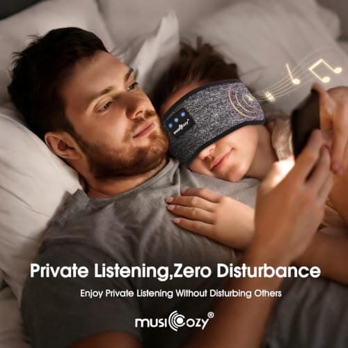 MUSICOZY Sleep Headphones Cooling Headband Headphones for Side Sleeper — view 6