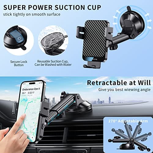 MOKPR Wireless Car Charger, 15W Car Phone Holder With Charger — view 3