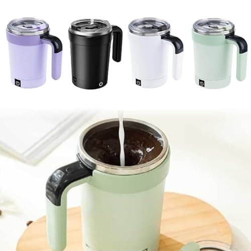 Leak-Proof Self Stirring Travel Mug USB Charging Port(Black （English）) — view 5