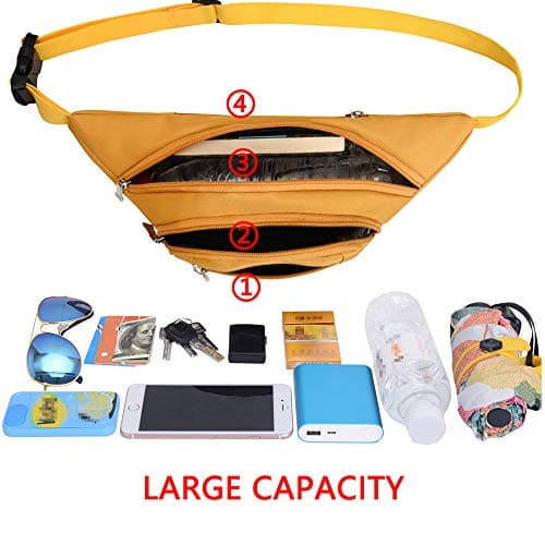 Waterproof bumbags and Fanny Packs for Women Men Hiking Running Travel Dog wolking Waist Bag for Women Men Ladies Boys Waterproof for Outdoor Sport — view 2
