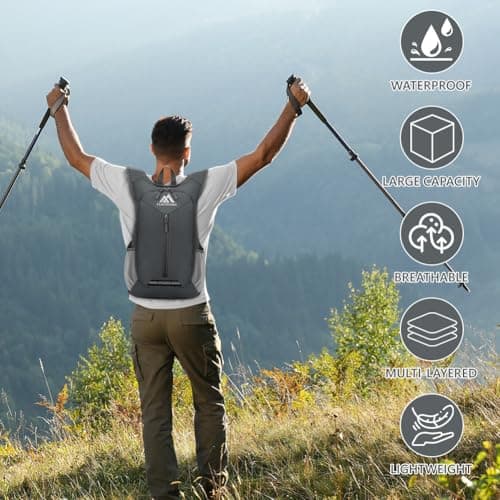 flintronic Foldable Backpack, Ultra Lightweight Rucksack, 16L Hiking Backpack, Unisex Packable Backpack For Men Women, Waterproof Travel Daypack For Outdoor Sport Biking Hiking Climbing — view 6