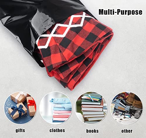 Anstore 12 x 16 Parcel Bags, 60 Pcs Black Delivery Bags for Parcels, Large Postage Bags, Odorless Self-Seal Mailing Packing Bags for Clothes & Shipping, Tamper-Proof, Opaque, Waterproof — view 6