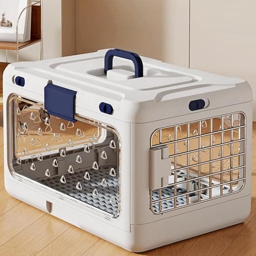 Cat Carrier,Hard-Sided Portable Foldable - Cat Travel Kennel | for Kitten Puppy Outings Camping Cycling Outdoor Walking Road Trip Hiking — view 2