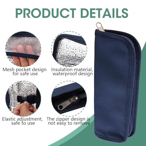 Pennle Insulin Cooler Travel Case, Small Portable Diabetic Insulated Bag — view 3