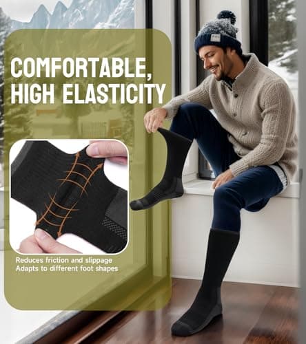 Merino Wool thermal socks for Men & Women,Cushioned Hiking Socks 3 pairs — view 5
