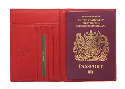 VISCONTI Polo Collection Leather Passport Holder RFID Blocking 2201 Red