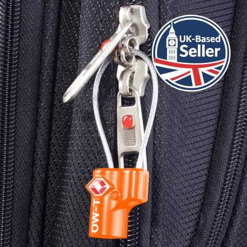 OW-Travel Suitcase Locks with Keys, TSA Approved Luggage Padlocks, Orange 2 — view 4