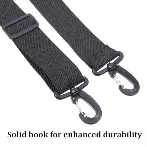 Universal Replacement Shoulder Strap with Pad, Adjustable Between 42" To 72", Soft Bag Strap with Adjustable Buckles and Metal Hooks for Laptop Messenger Bag Crossbody Bags Luggage — view 6