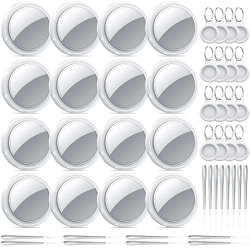 QCOQ Tracker Tags-16 Pack (iOS Only), Key Finder Smart Tag for Bag, Luggage