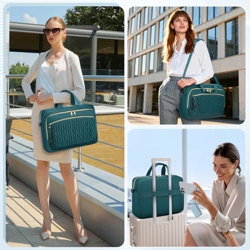 RAINSMORE 17.3 Inch Laptop Bag for Women Work Bag Large Briefcase — view 2